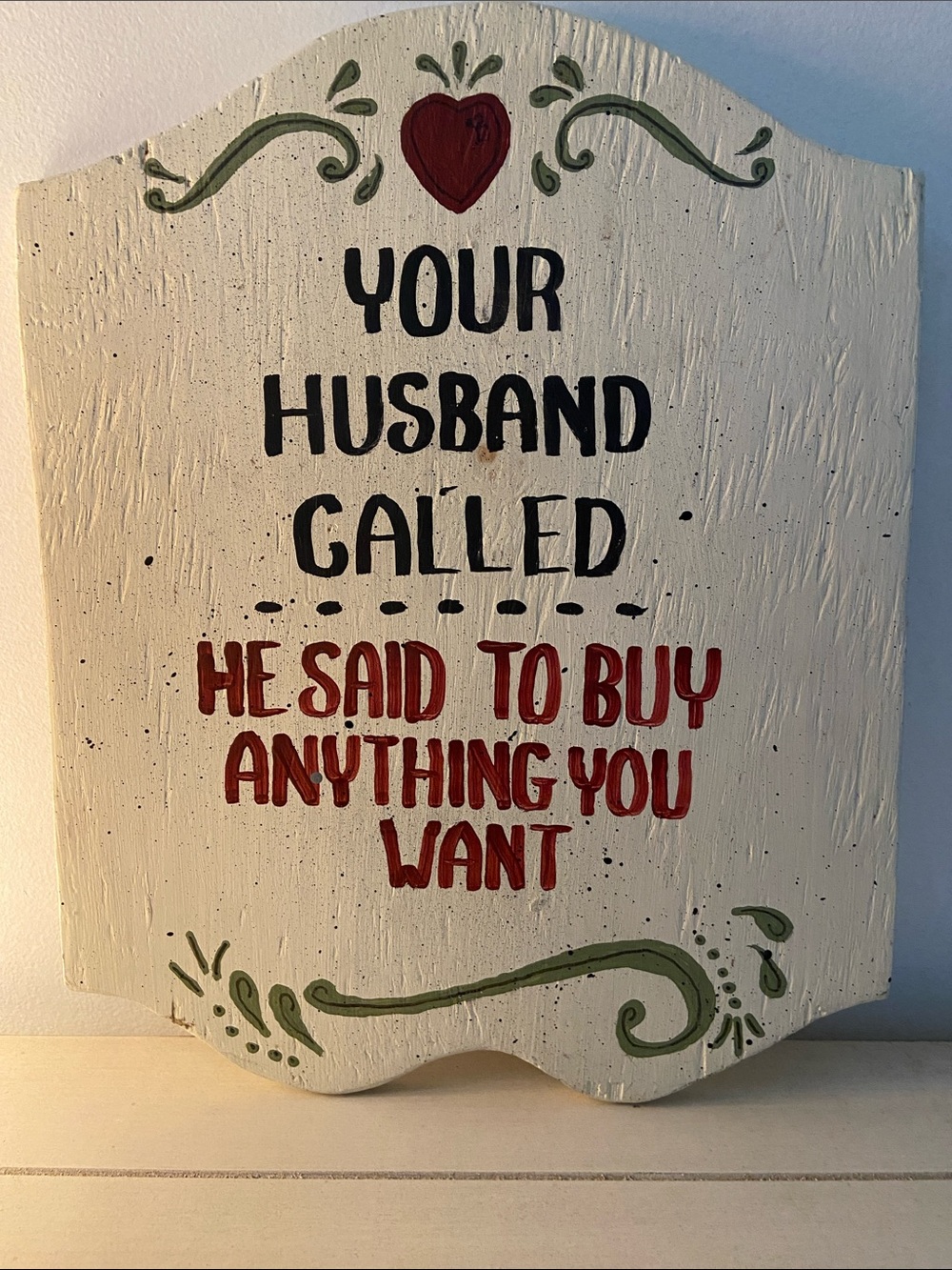 Handmade Decorative Distressed Wooden Hand Painted Sign Vintage Rustic